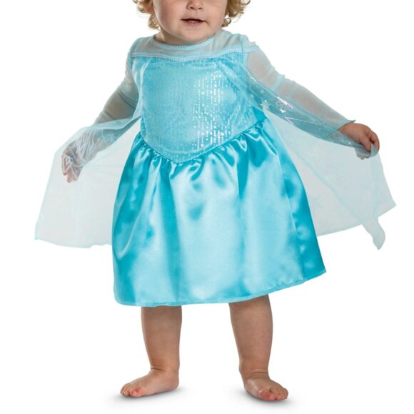 Disney Frozen Infant Elsa Halloween Costume Dress Up Cosplay Outfit, Size 12-18M - Picture 1 of 3